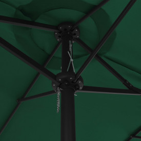 vidaXL Umbrelă de soare de exterior, stâlp aluminiu, verde, 460x270 cm - Img 6