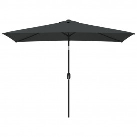 vidaXL Umbrelă de soare exterior, stâlp metal, antracit, 300 x 200 cm - Img 2