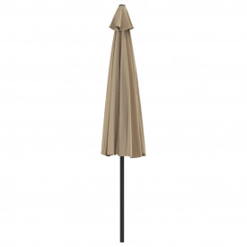 vidaXL Umbrelă de soare semicerc tijă aluminiu gri taupe 300x150 cm - Img 5