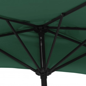 vidaXL Umbrelă de soare, semicerc, tijă aluminiu, verde, 300x150 cm - Img 6