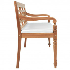 Bancă Batavia cu perne, 150 cm, lemn de tec - Img 3
