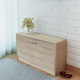 Banca de stocare pantofi, 80x24x45 cm, culoarea stejarului
