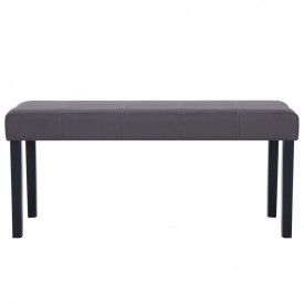 Bancă, gri, 106 cm, piele artificială - Img 3