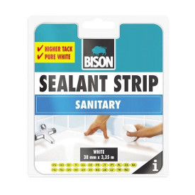 Bandă de etanșare siliconică BISON Sealant Strip, alb, 38mmx3,35m - Img 2