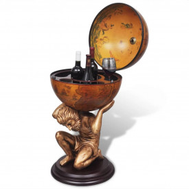 Bar tip glob, suport sticle de vin cu aspect Atlas 42x42x85 cm - Img 2