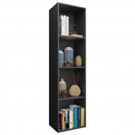 Bibliotecă/Comodă TV, negru, 36 x 30 x 143 cm, PAL - Img 3