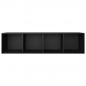 Bibliotecă/Comodă TV, negru, 36 x 30 x 143 cm, PAL - Img 9