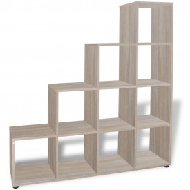 Bibliotecă/etajeră în trepte, 142 cm, stejar - Img 4