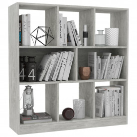 Bibliotecă, gri beton, 97,5 x 29,5 x 100 cm, PAL - Img 3