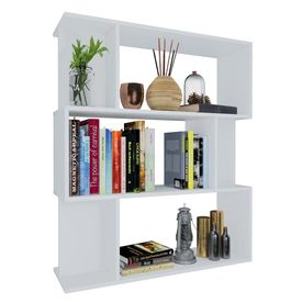 Bibliotecă/Separator cameră, alb, 80 x 24 x 96 cm, PAL - Img 2