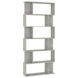 Bibliotecă/Separator cameră, gri beton, 80 x 24 x 192 cm, PAL - Img 2