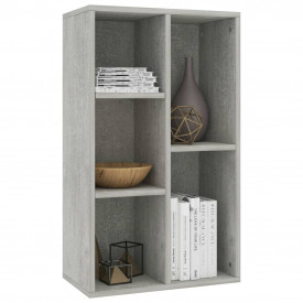 Bibliotecă/Servantă, gri beton, 45 x 25 x 80 cm, PAL - Img 3