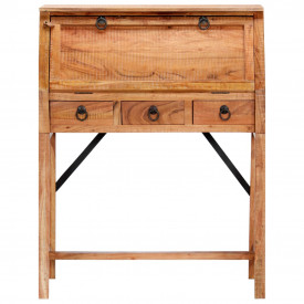 Birou de scris, 90 x 40 x 107 cm, lemn masiv de acacia - Img 5