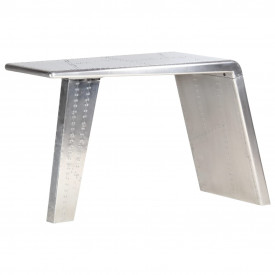 Birou, design aeronavă, argintiu, 112 x 50 x 76 cm, metal - Img 8