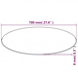 Blat masă din sticlă securizată rotund 700 mm - Img 4