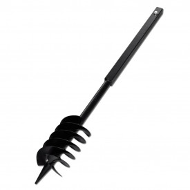 Burghiu manual cu mâner 120 mm cu spirală dublă, Negru - Img 3