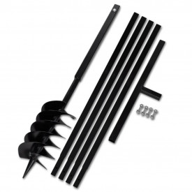 Burghiu manual găuri în pământ 150 mm cu tub prelungitor 5 m