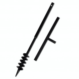 Burghiu manual găuri în pământ 80 mm cu tub prelungitor 13 m - Img 2