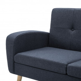 Canapea în formă L, material textil, 186x136x79 cm, gri închis - Img 9