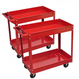 Cărucior atelier 2 suprafețe de depozitare 100 kg 2 buc. - Img 1