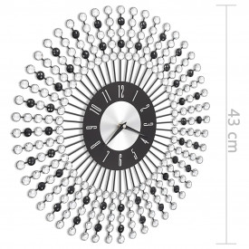 Ceas de perete, negru, 43 cm, metal - Img 7