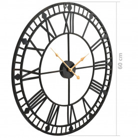 Ceas de perete vintage, cu cuarț, mecanism metal, 60 cm, XXL - Img 6