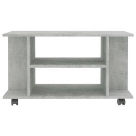Comodă TV cu rotile, gri beton, 80 x 40 x 40 cm, PAL - Img 3