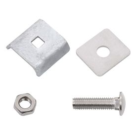 Conector grilaj din plasă, argintiu, 25 seturi - Img 2
