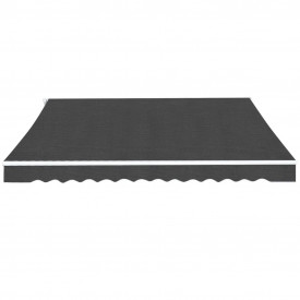 Copertină pliabilă cu acționare manuală, 450 cm, antracit - Img 2