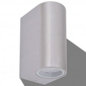 Corp iluminat LED perete exterior 2 buc, rotund, sus/jos - Img 3