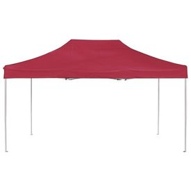 Cort de petrecere pliabil profesional roșu vin 4,5x3 m aluminiu - Img 2