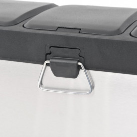 Coș gunoi cu pedale pentru reciclare, oțel inoxidabil, 3 x 8 L - Img 4