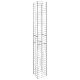 Coșuri gabion, 3 buc., 25 x 25 x 197 cm, oțel galvanizat