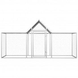Coteț de găini, 3 x 1 x 1,5 m, oțel galvanizat - Img 2
