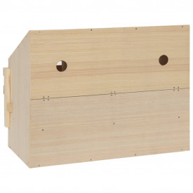 Cuibar găini cu 3 compartimente, 72x33x54 cm, lemn masiv pin - Img 7