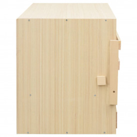 Cuibar găini cu 4 compartimente, 106x40x45 cm, lemn masiv pin - Img 6