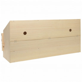 Cuibar găini cu 5 compartimente 117x33x54 cm lemn masiv pin - Img 7