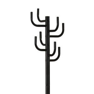 Cuier pom metalic HM W11, robust, cu 8 agatatori, pentru hol, salon, sala asteptare, negru - Img 3