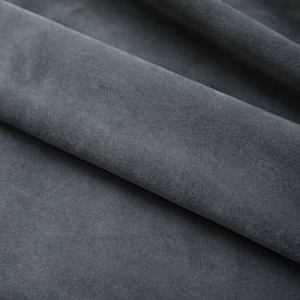 Draperii opace cu cârlige, 2 buc., antracit, 140x245cm, catifea - Img 2
