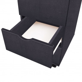Dulap cu sertare, PAL, 33 x 45 x 60 cm, Negru - Img 5