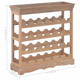 Dulap de vinuri, 70x22,5x70,5 cm, MDF, maro - Img 8