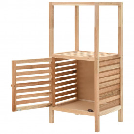 Dulap depozitare baie, 39,5x35,5x86 cm, lemn de nuc masiv - Img 4