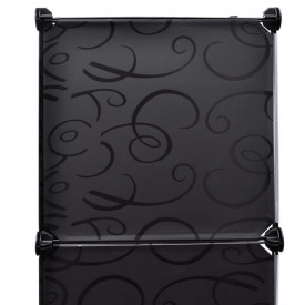 Dulap modular cu 9 compartimente, 37x115x150 cm, negru și alb - Img 5