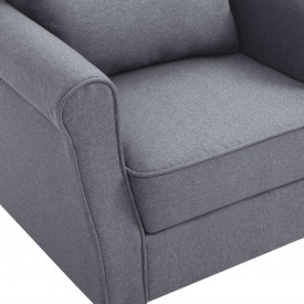Fotoliu, gri închis, material textil - Img 6