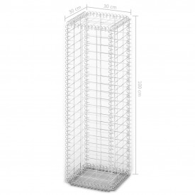 Gabion cu capace din sârmă galvanizată 100 x 30 x 30 cm - Img 5