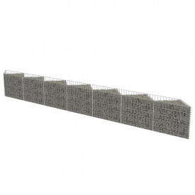 Gabion perete, oțel galvanizat, 450 x 30 x 50 cm - Img 2