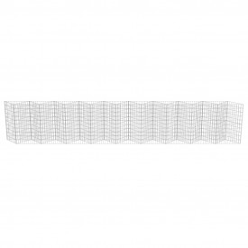 Gabion perete, oțel galvanizat, 630 x 30 x 100 cm - Img 5