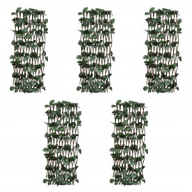 Gard extensibil din salcie cu frunze artificiale 5 buc - Img 6