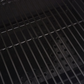 Grătar barbecue cu cărbuni, afumătoare și raft jos, negru - Img 5