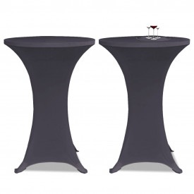 Husă elastică pentru masă, 4 buc., antracit, 80 cm - Img 2